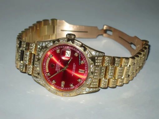 Cheap Fake Rolex Day-date Self Winding Automatic 36mm Yellow Gold Case Mens/unisex Watch - Image 4