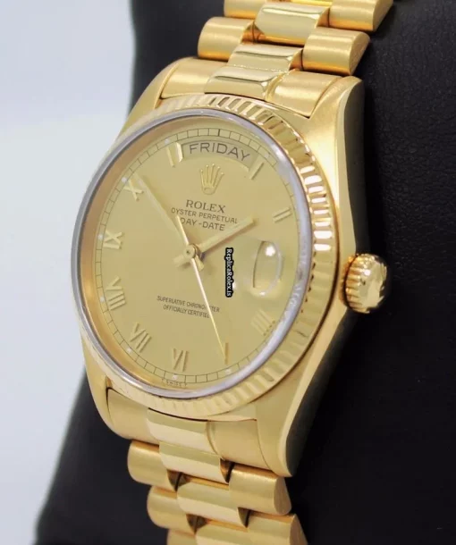 Superb Replica Rolex Day-date 36 18038 Automatic Movement 36mm Yellow Gold Case Watch - Image 2
