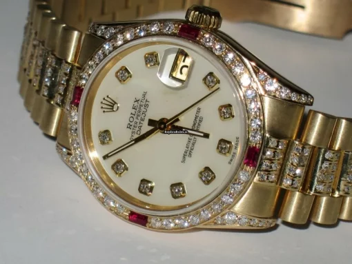 Top Replica Rolex Datejust Self Winding Automatic 31mm Yellow Gold Case Womens Watch