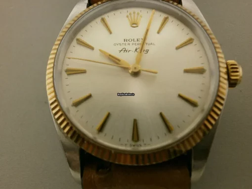 Reliable Replica Rolex Air King 5501 Automatic Movement 34mm Gold/steel Case Watch - Image 5