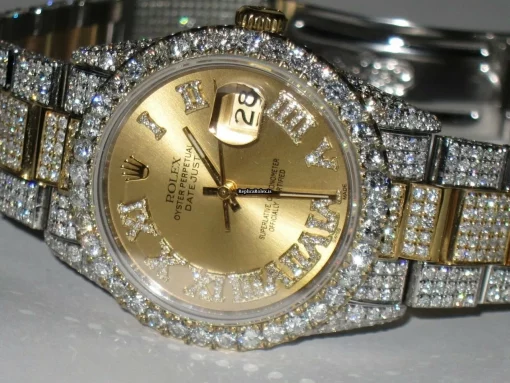 Pleasing Replica Rolex Datejust Self Winding Automatic 36mm Gold/steel Case Mens/unisex Watch