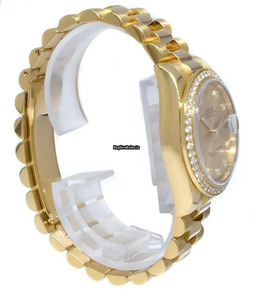 Terrific Replica Rolex Datejust 178288 Automatic Movement 31mm Yellow Gold Case Watch - Image 6