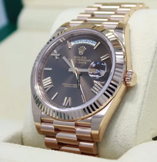 Perfect Fake Rolex Day-date 40 228235 Automatic Movement 40mm Rose Gold Case Mens/unisex Watch - Image 3