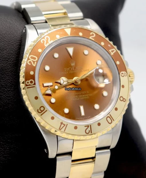 Trustworthy Replica Rolex Gmt-master II 16713 Caliber 3185 Automatic Movement 40mm Gold/steel Case Mens/unisex Watch - Image 2