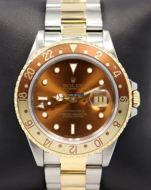 Trustworthy Replica Rolex Gmt-master II 16713 Caliber 3185 Automatic Movement 40mm Gold/steel Case Mens/unisex Watch - Image 3