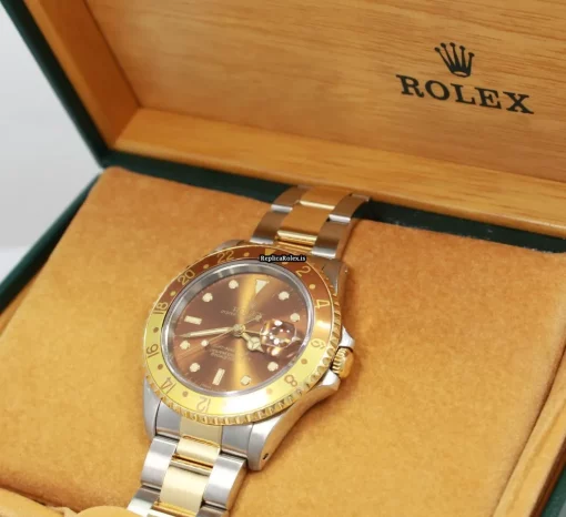 Trustworthy Replica Rolex Gmt-master II 16713 Caliber 3185 Automatic Movement 40mm Gold/steel Case Mens/unisex Watch - Image 8