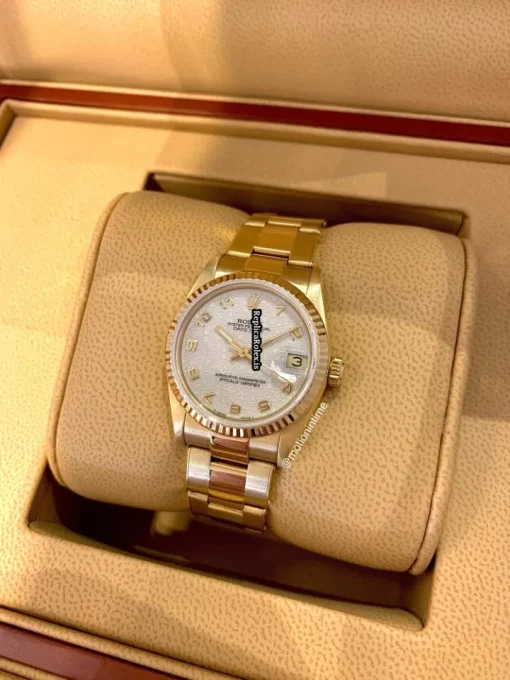 Cheap Fake Rolex Datejust 68278 Automatic Movement 31mm Yellow Gold Case Womens Watch