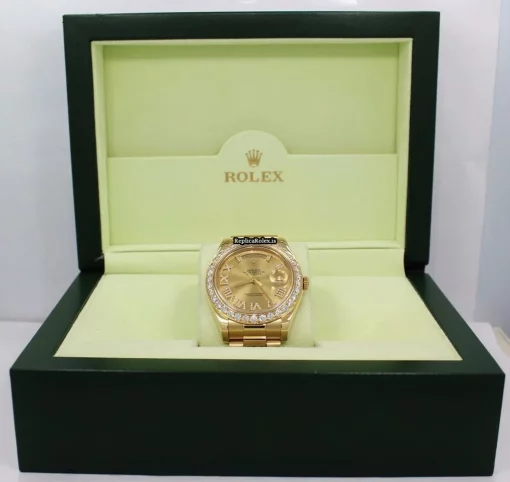 Epic Replica Rolex Day-date II 218238 Automatic Movement 41mm Yellow Gold Case Mens/unisex Watch - Image 5