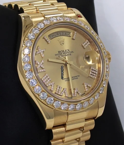 Epic Replica Rolex Day-date II 218238 Automatic Movement 41mm Yellow Gold Case Mens/unisex Watch - Image 6