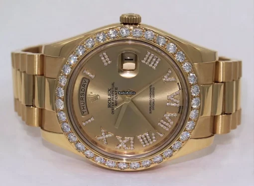 Epic Replica Rolex Day-date II 218238 Automatic Movement 41mm Yellow Gold Case Mens/unisex Watch - Image 8