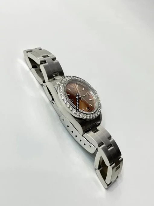 Cool Replica Rolex Oyster Perpetual 67180 Caliber 2130 Automatic Movement Steel Case Womens Watch - Image 6