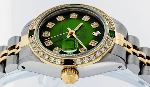 Quality Copy Rolex Datejust Caliber 2135 Automatic Movement 26mm Gold/steel Case Womens Watch - Image 10