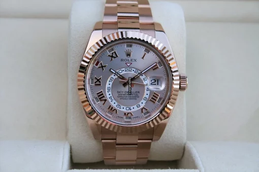 Incredible Replica Rolex Sky-dweller 326935 Caliber 9001 Automatic Movement 42mm Rose Gold Case Mens/unisex Watch