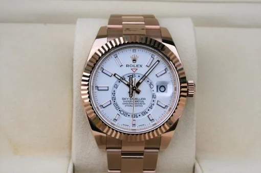 Incredible Replica Rolex Sky-dweller 326935 Caliber 9001 Automatic Movement 42mm Rose Gold Case Mens/unisex Watch - Image 5