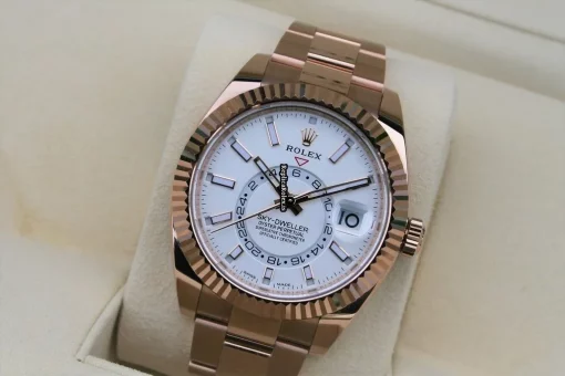 Incredible Replica Rolex Sky-dweller 326935 Caliber 9001 Automatic Movement 42mm Rose Gold Case Mens/unisex Watch - Image 6