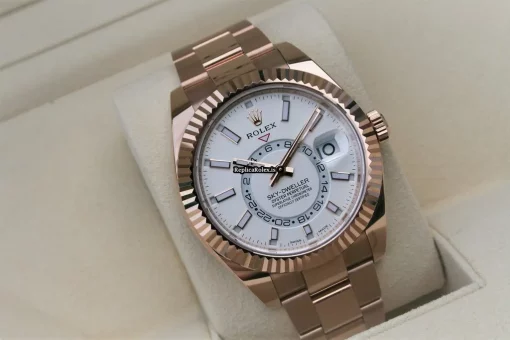 Incredible Replica Rolex Sky-dweller 326935 Caliber 9001 Automatic Movement 42mm Rose Gold Case Mens/unisex Watch - Image 7
