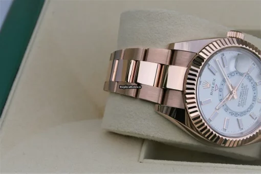 Incredible Replica Rolex Sky-dweller 326935 Caliber 9001 Automatic Movement 42mm Rose Gold Case Mens/unisex Watch - Image 9