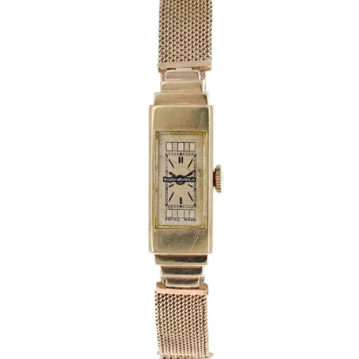 Inexpensive Replicas Rolex Prince 1382 Manual Winding Movement 11x38mm Rose Gold Case Womens Watch - Image 2