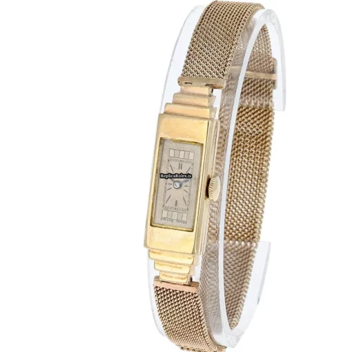 Inexpensive Replicas Rolex Prince 1382 Manual Winding Movement 11x38mm Rose Gold Case Womens Watch - Image 3