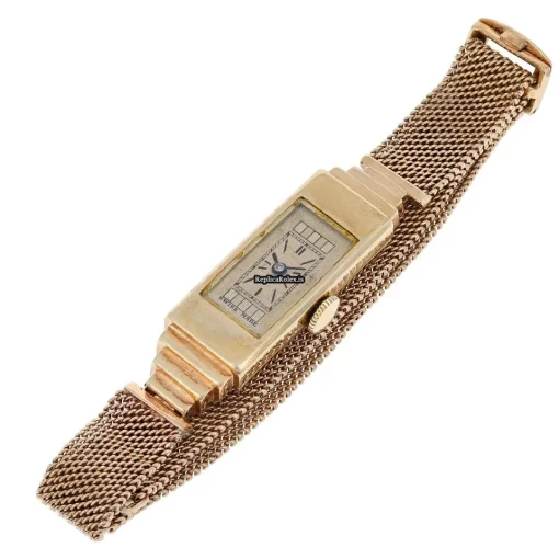 Inexpensive Replicas Rolex Prince 1382 Manual Winding Movement 11x38mm Rose Gold Case Womens Watch - Image 7