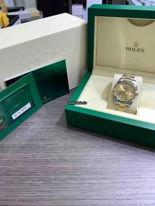 Awesome Replica Rolex Datejust 126333 Caliber 3235 Automatic Movement 41mm Gold/steel Case Mens/unisex Watch - Image 3