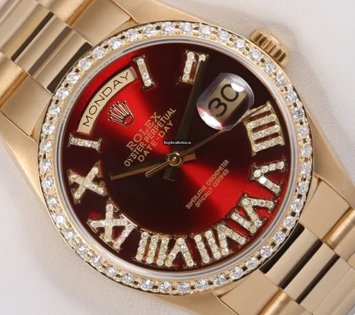 Fabulous Replica Rolex Day-date 36 18038 Automatic Movement 36mm Yellow Gold Case Mens/unisex Watch