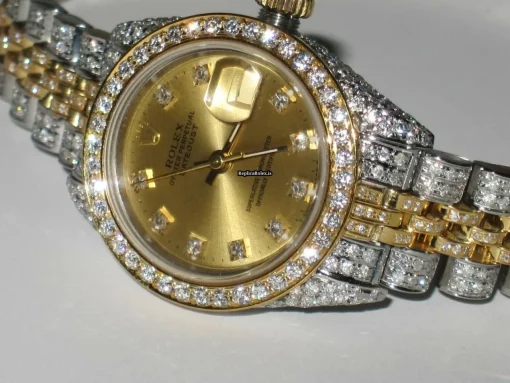 Attractive Fake Rolex Datejust Self Winding Automatic 26mm Gold/steel Case Womens Watch