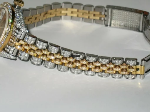 Attractive Fake Rolex Datejust Self Winding Automatic 26mm Gold/steel Case Womens Watch - Image 9