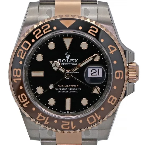 Fantastic Fake Rolex Gmt-master II 126711chnr Caliber 3285 Automatic Movement 40mm Gold/steel Case Mens/unisex Watch - Image 2