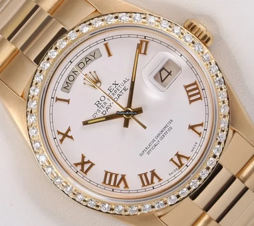 Quality Replica Rolex Day-date 36 18038 Automatic Movement 36mm Yellow Gold Case Mens/unisex Watch