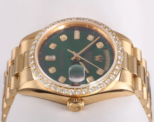 Top Fake Rolex Day-date 36 18238 Automatic Movement 36mm Yellow Gold Case Mens/unisex Watch - Image 3