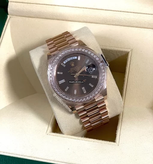 Swiss Knockoff Rolex Day-date 40 228345rbr Calibre 3255 Automatic Movement 40mm Rose Gold Case Mens/unisex Watch