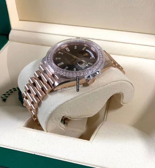 Swiss Knockoff Rolex Day-date 40 228345rbr Calibre 3255 Automatic Movement 40mm Rose Gold Case Mens/unisex Watch - Image 3