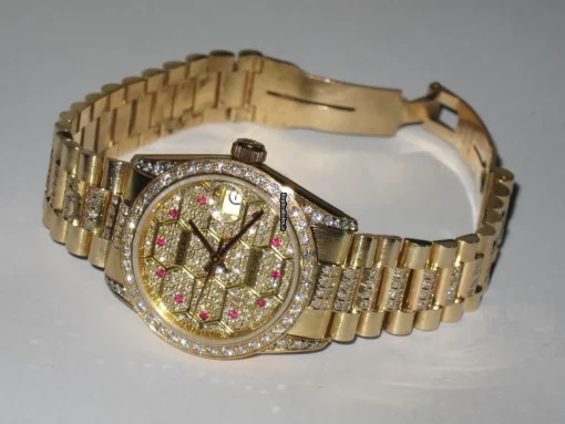 Superb Replica Rolex Datejust Self Winding Automatic 31mm Yellow Gold Case Womens Watch - Image 5