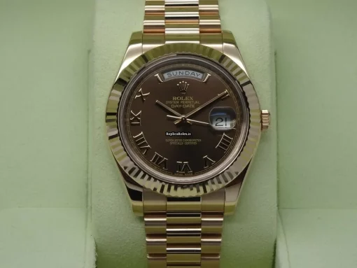 Well Made Imitation Rolex Day-date II 218235 Caliber 3156 Automatic Movement 41mm Rose Gold Case Mens/unisex Watch - Image 10