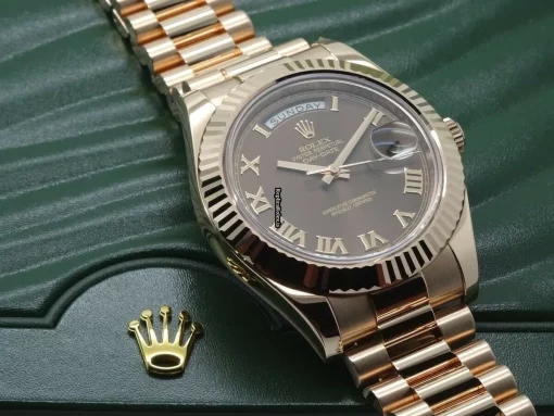 Well Made Imitation Rolex Day-date II 218235 Caliber 3156 Automatic Movement 41mm Rose Gold Case Mens/unisex Watch - Image 2