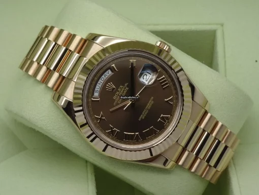 Well Made Imitation Rolex Day-date II 218235 Caliber 3156 Automatic Movement 41mm Rose Gold Case Mens/unisex Watch - Image 7