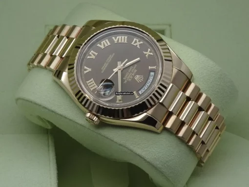 Well Made Imitation Rolex Day-date II 218235 Caliber 3156 Automatic Movement 41mm Rose Gold Case Mens/unisex Watch - Image 8