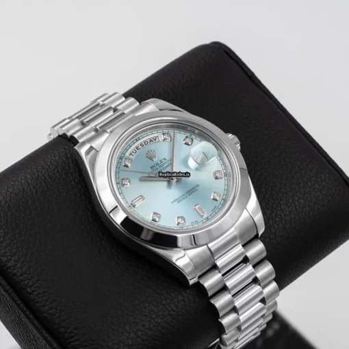 Superior Knockoff Rolex Day-date II 218206 Caliber 3156 Automatic Movement 41mm Platinum Case Mens/unisex Watch - Image 3