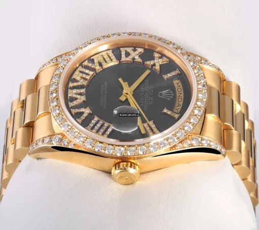 Pleasing Knockoff Rolex Day-date 36 18038 Automatic Movement 36mm Yellow Gold Case Mens/unisex Watch - Image 2