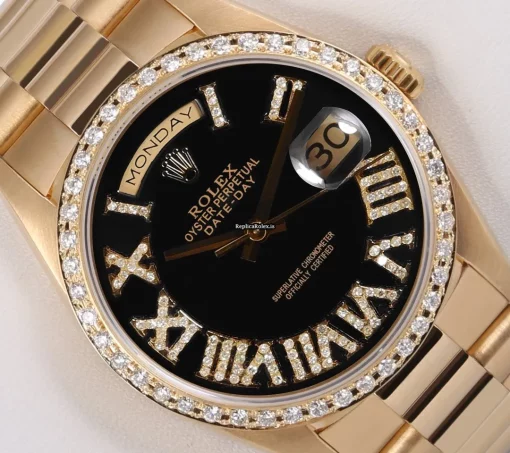 Perfect Replica Rolex Day-date 36 18038 Automatic Movement 36mm Yellow Gold Case Mens/unisex Watch