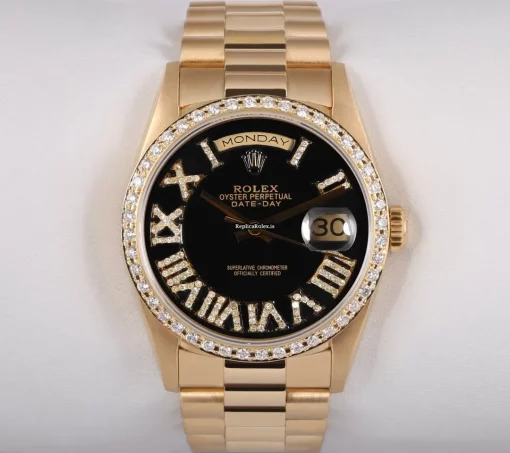 Perfect Replica Rolex Day-date 36 18038 Automatic Movement 36mm Yellow Gold Case Mens/unisex Watch - Image 4