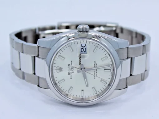 Wonderful Fakes Rolex Oyster Perpetual Date 115200 Automatic Movement 34mm Steel Case Mens/unisex Watch - Image 7