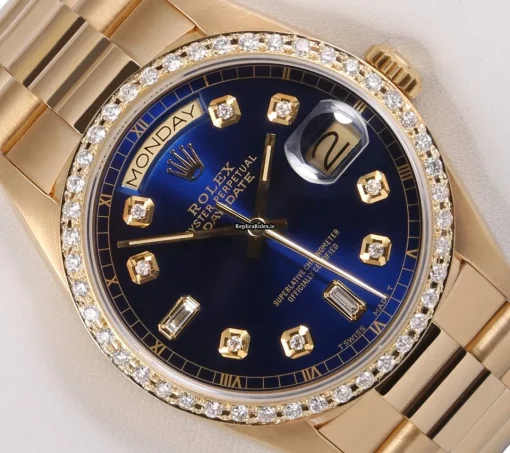 Superior Clone Rolex Day-date 36 18038 Automatic Movement 36mm Yellow Gold Case Mens/unisex Watch