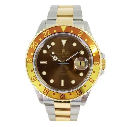 Fantastic Replica Rolex Gmt-master II 16713 Caliber 3185 Automatic Movement 40mm Gold/steel Case Mens/unisex Watch