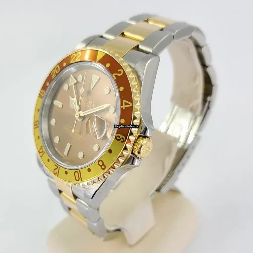 Fantastic Replica Rolex Gmt-master II 16713 Caliber 3185 Automatic Movement 40mm Gold/steel Case Mens/unisex Watch - Image 6