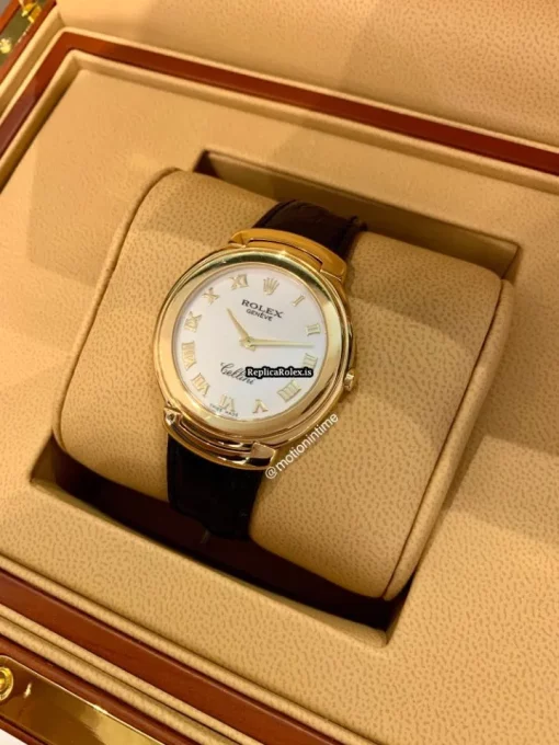 Great Replica Rolex Cellini Aug-21 Quartz Movement 37mm Yellow Gold Case Mens/unisex Watch