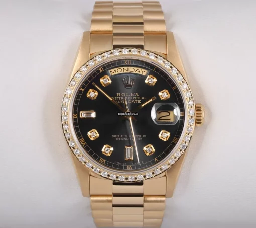 Cool Replica Rolex Day-date 36 18238 Automatic Movement 36mm Yellow Gold Case Mens/unisex Watch - Image 3