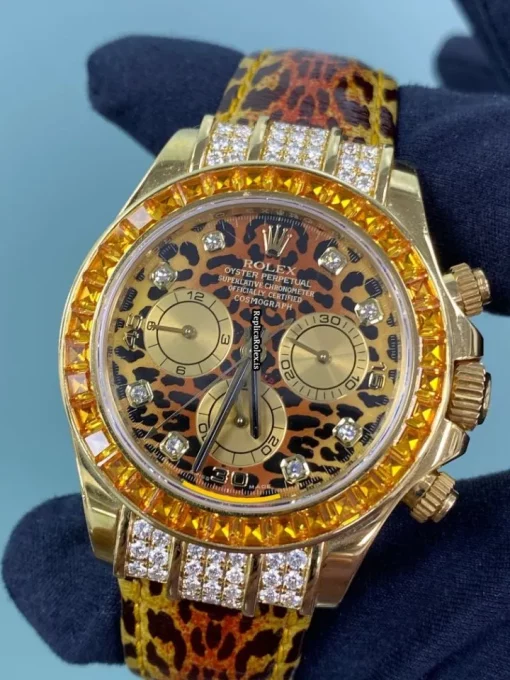 Design Replica Rolex Daytona 116598 Caliber 4130 Automatic Movement 40mm Yellow Gold Case Mens/unisex Watch