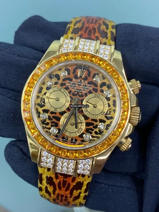 Design Replica Rolex Daytona 116598 Caliber 4130 Automatic Movement 40mm Yellow Gold Case Mens/unisex Watch - Image 3